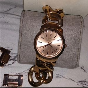 Rose gold Michael kors watch
